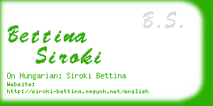 bettina siroki business card